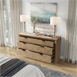 Kingston Herringbone 6-Drawer Dresser - Light Natural - Wood