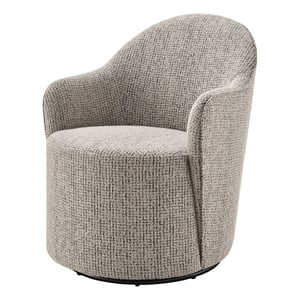 NPD Furniture - Zia Swivel Accent Chair - Mila Taupe - Engineered Wood