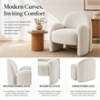 NPD Furniture - Virelle Accent Chair - Mila Ivory - Engineered Wood