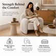 NPD Furniture - Virelle Accent Chair - Mila Ivory - Engineered Wood