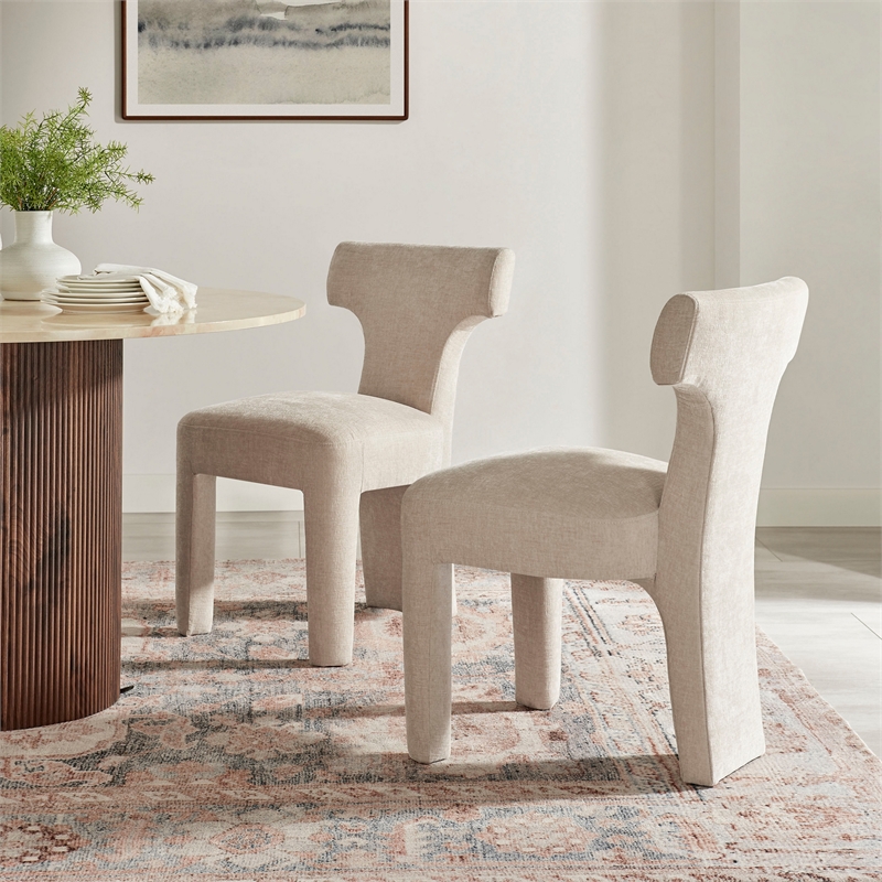 NPD Furniture - Arco Dining Side Chair - Millburry Beige Chenille