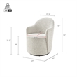 NPD Furniture - Zia Swivel Accent Chair - Mila Ivory - Engineered Wood
