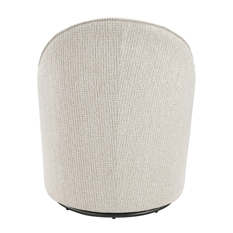 NPD Furniture - Zia Swivel Accent Chair - Mila Ivory - Engineered Wood