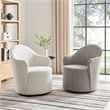 NPD Furniture - Zia Swivel Accent Chair - Mila Ivory - Engineered Wood