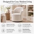 NPD Furniture - Zia Swivel Accent Chair - Mila Ivory - Engineered Wood