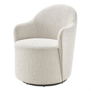 NPD Furniture - Zia Swivel Accent Chair - Mila Ivory - Engineered Wood
