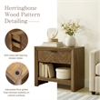 NPD Furniture - Kingston Herringbone Accent Table - Hazelnut Brown - 30