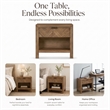 NPD Furniture - Kingston Herringbone Accent Table - Hazelnut Brown - 30
