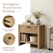 NPD Furniture - Kingston Herringbone Accent Table - Light Natural - 30