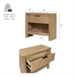 NPD Furniture - Kingston Herringbone Accent Table - Light Natural - 30
