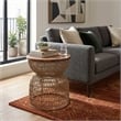 NPD Furniture - Looma Accent Table - Natural Base - Brown Wood Top