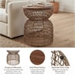 NPD Furniture - Looma Accent Table - Natural Base - Brown Wood Top