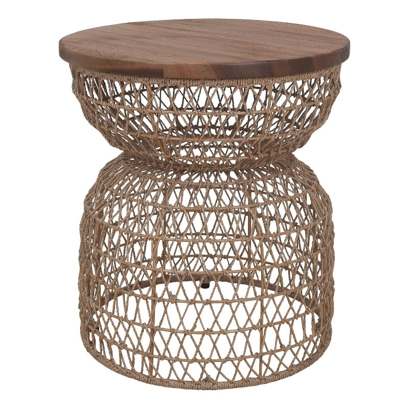 NPD Furniture - Looma Accent Table - Natural Base - Brown Wood Top