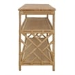 NPD Furniture - Sorea Console - Natural Wheat Rattan Base - Wood Top