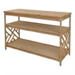 NPD Furniture - Sorea Console - Natural Wheat Rattan Base - Wood Top