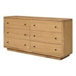 Rosette 6-Drawer Dresser - Light Natural - Acacia - Bedroom Furniture