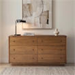 Rosette 6-Drawer Dresser - Hazelnut Brown - Acacia - Bedroom Furniture