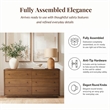 Rosette 6-Drawer Dresser - Hazelnut Brown - Acacia - Bedroom Furniture
