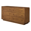 Rosette 6-Drawer Dresser - Hazelnut Brown - Acacia - Bedroom Furniture