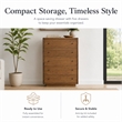 Rosette 5-Drawer Dresser - Hazelnut Brown - Acacia - Bedroom Furniture