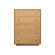 Rosette 5-Drawer Dresser - Light Natural - Acacia - Bedroom Furniture