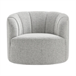 NPD Furniture - Elowen Swivel Accent Arm Chair - Heathered Cream Chenille