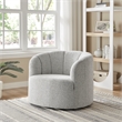 NPD Furniture - Elowen Swivel Accent Arm Chair - Heathered Cream Chenille