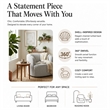 NPD Furniture - Elowen Swivel Accent Arm Chair - Heathered Cream Chenille