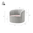 NPD Furniture - Elowen Swivel Accent Arm Chair - Heathered Cream Chenille