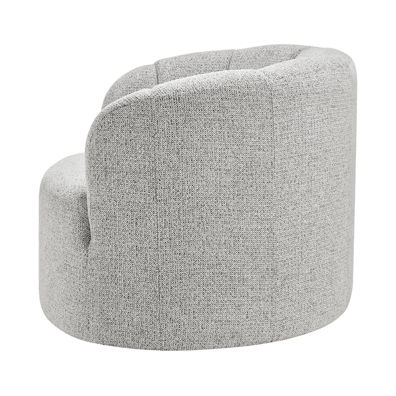 NPD Furniture - Elowen Swivel Accent Arm Chair - Heathered Cream Chenille