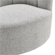 NPD Furniture - Elowen Swivel Accent Arm Chair - Heathered Cream Chenille