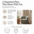 NPD Furniture - Elowen Swivel Accent Arm Chair - Heathered Olive Chenille