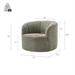 NPD Furniture - Elowen Swivel Accent Arm Chair - Heathered Olive Chenille