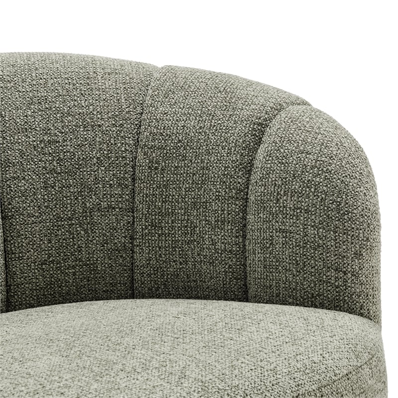 NPD Furniture - Elowen Swivel Accent Arm Chair - Heathered Olive Chenille
