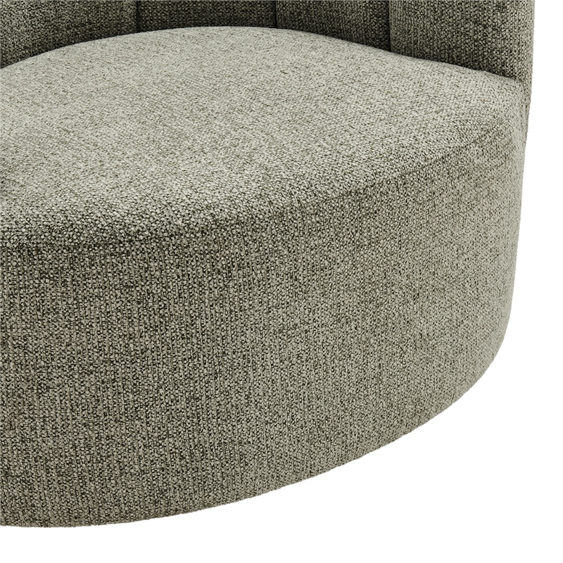 NPD Furniture - Elowen Swivel Accent Arm Chair - Heathered Olive Chenille