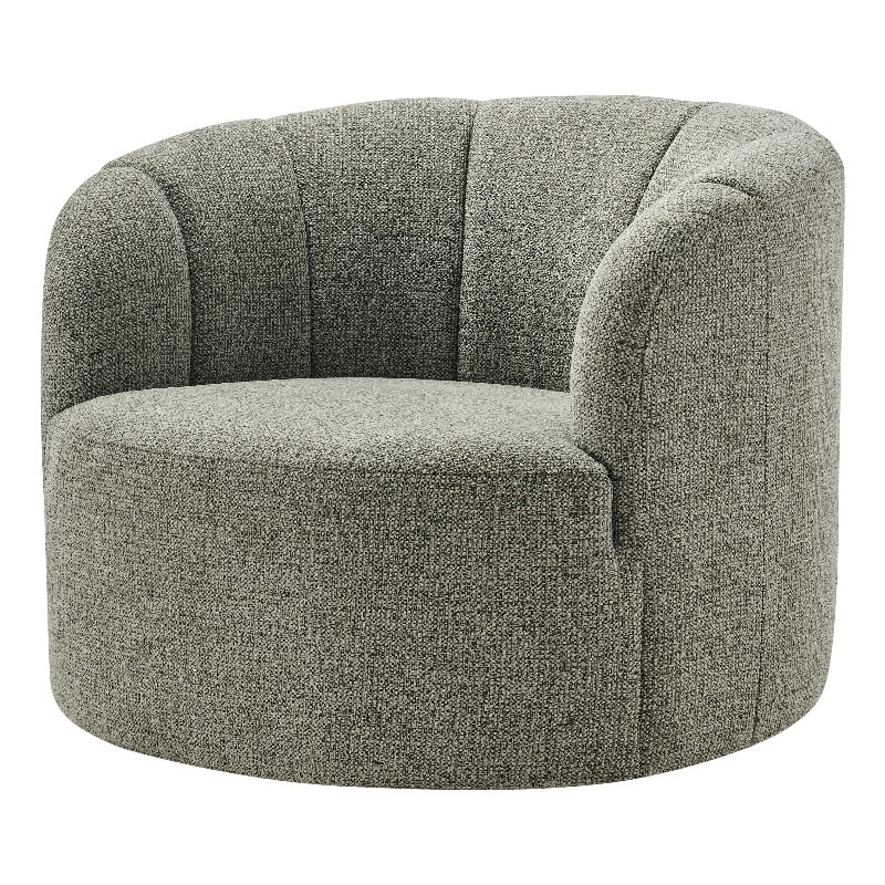 NPD Furniture - Elowen Swivel Accent Arm Chair - Heathered Olive Chenille