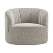 NPD Furniture - Elowen Swivel Accent Arm Chair - Heathered Taupe Chenille