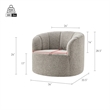 NPD Furniture - Elowen Swivel Accent Arm Chair - Heathered Taupe Chenille