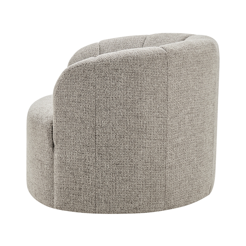NPD Furniture - Elowen Swivel Accent Arm Chair - Heathered Taupe Chenille