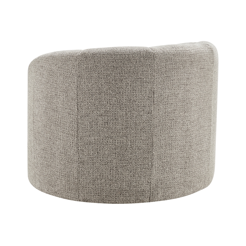 NPD Furniture - Elowen Swivel Accent Arm Chair - Heathered Taupe Chenille