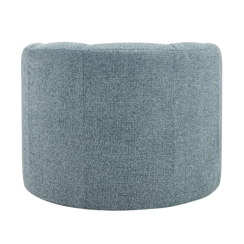 NPD Furniture - Elowen Swivel Accent Arm Chair - Heathered Blue Chenille