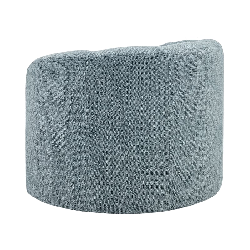 NPD Furniture - Elowen Swivel Accent Arm Chair - Heathered Blue Chenille