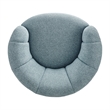 NPD Furniture - Elowen Swivel Accent Arm Chair - Heathered Blue Chenille