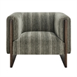 NPD Furniture - Daxon Accent Arm Chair - Stria Olive Chenille