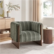 NPD Furniture - Daxon Accent Arm Chair - Stria Olive Chenille