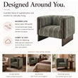 NPD Furniture - Daxon Accent Arm Chair - Stria Olive Chenille