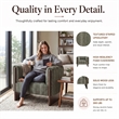 NPD Furniture - Daxon Accent Arm Chair - Stria Olive Chenille