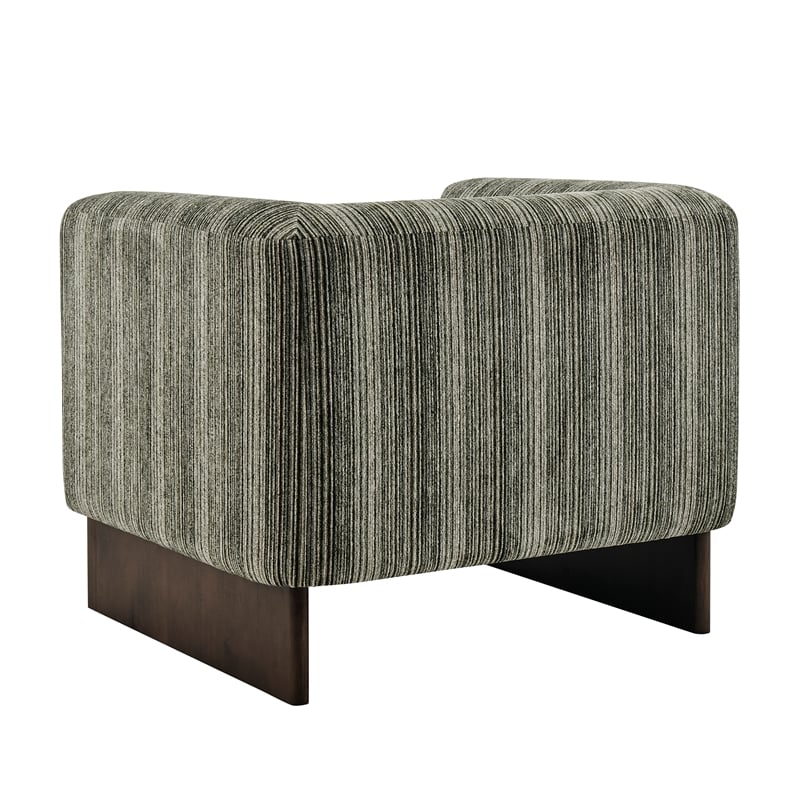 NPD Furniture - Daxon Accent Arm Chair - Stria Olive Chenille