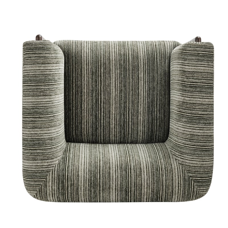 NPD Furniture - Daxon Accent Arm Chair - Stria Olive Chenille