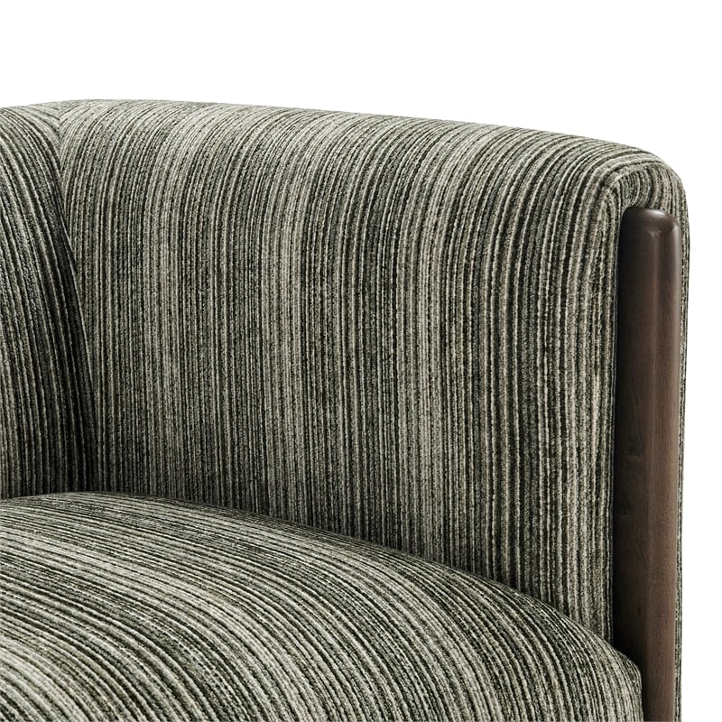 NPD Furniture - Daxon Accent Arm Chair - Stria Olive Chenille